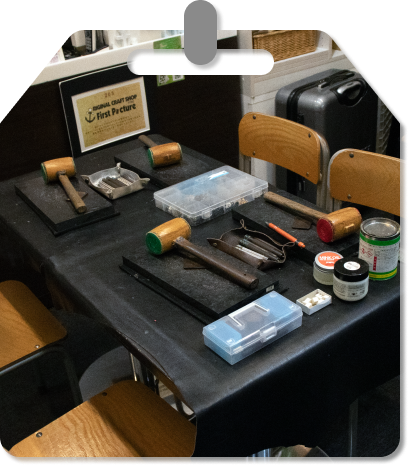 レザークラフト体験の写真2