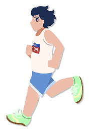 走っている人のイラスト
