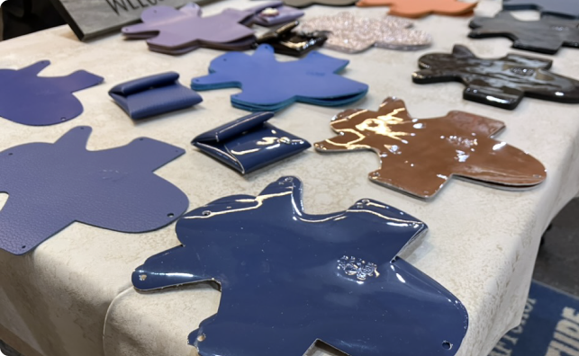 クラフト体験の革の写真