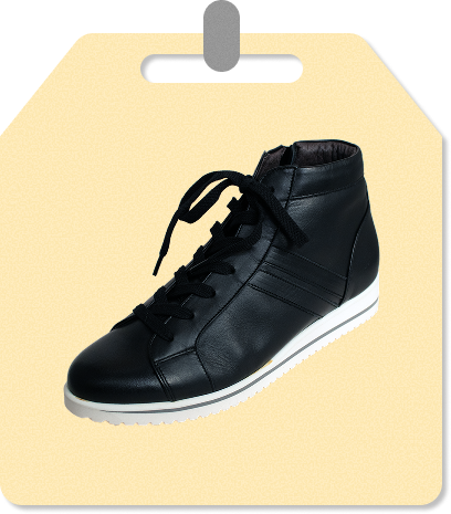 牛革ハイカットシューズ